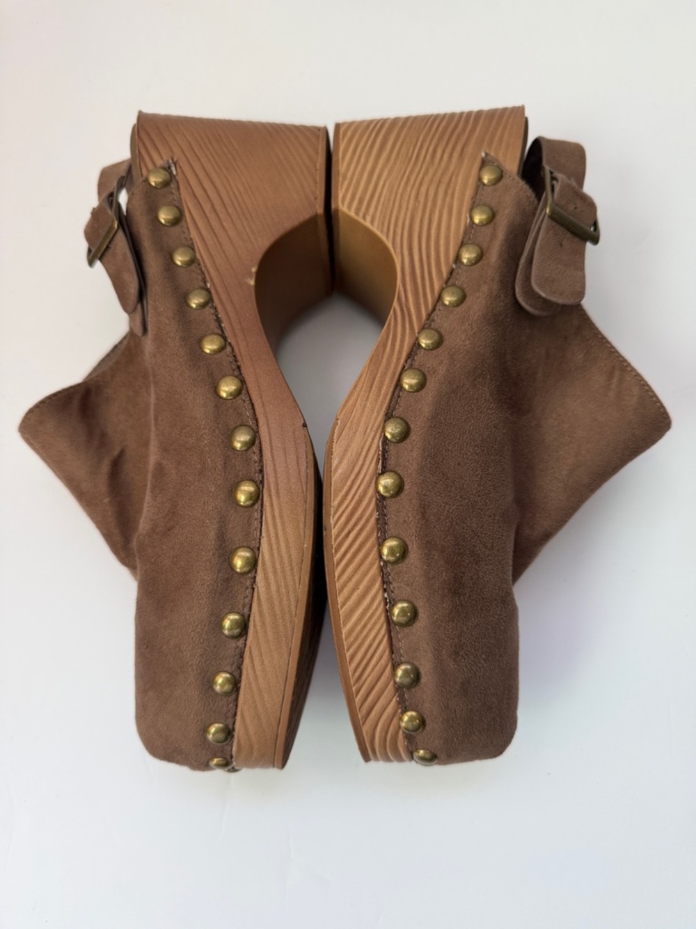 Corkys Boutique Mayra Slingback Platform Clogs Brown Studded Size 7 - Picture 10 of 11